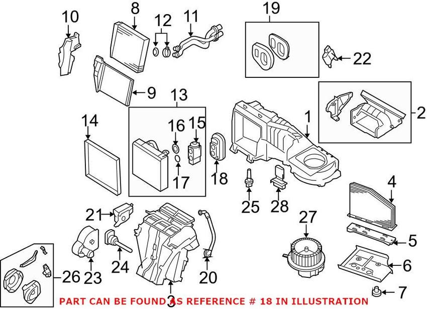 VW A/C Expansion Valve Gasket 1K0820139A